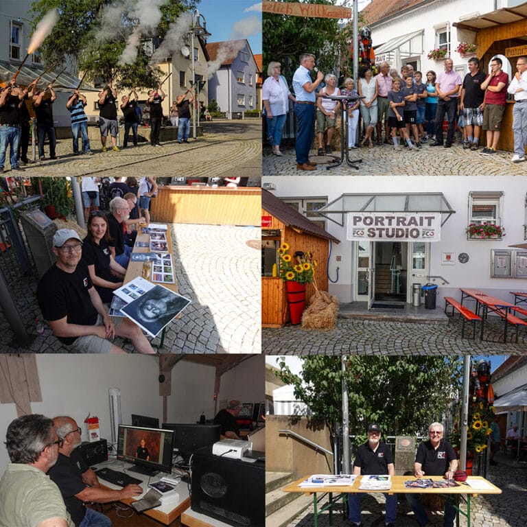 Beteiligung des Fotoclubs Obersulm am Dorffest in Sülzbach mit einem Portraitstudio